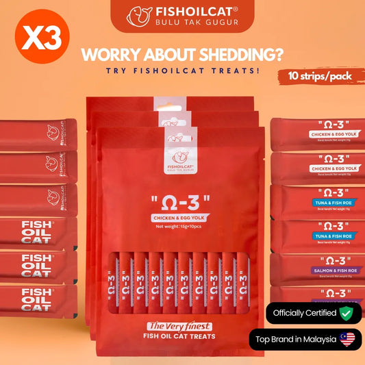 ฮฉ-3 FISHOILCAT Cat Treat Monthly Pack (30 pcs)