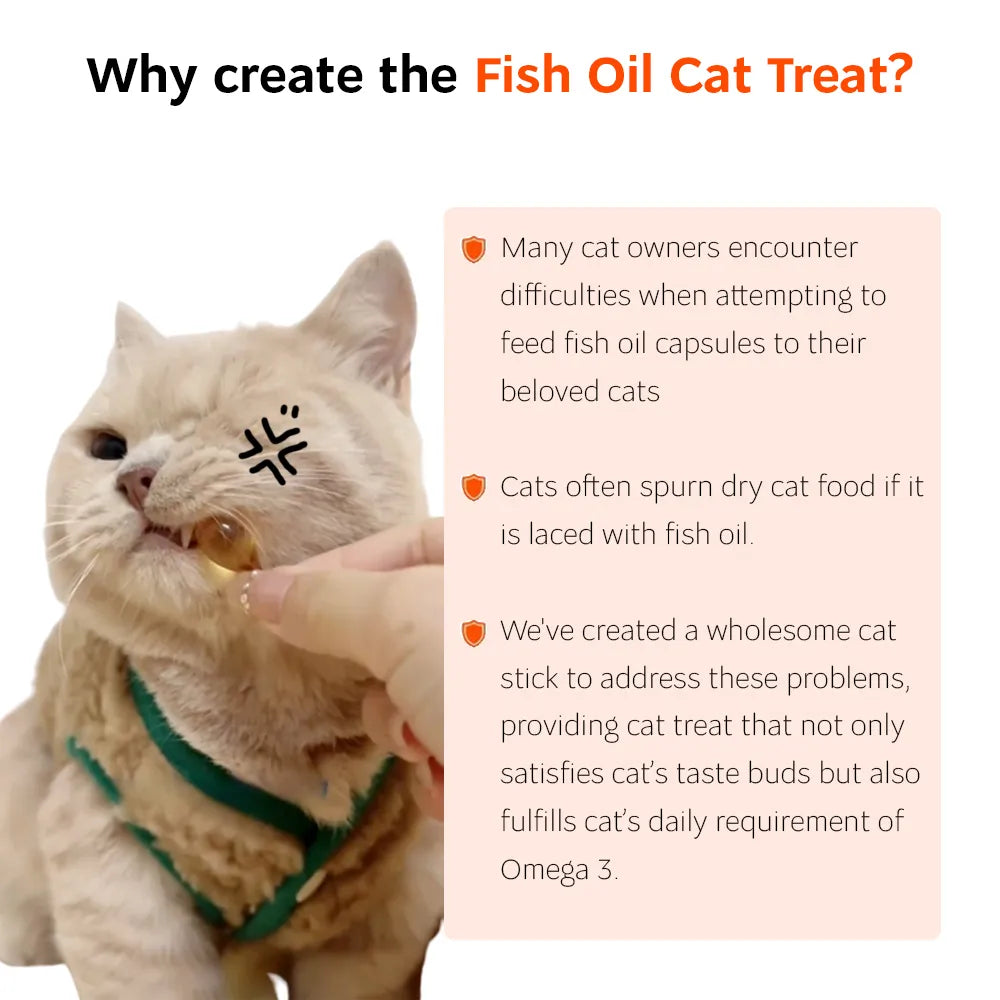 Ω-3 FISHOILCAT Cat Treat Monthly Pack (30 pcs)