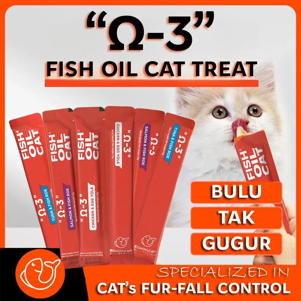 Ω-3 FISHOILCAT Cat Treat Monthly Pack (30 pcs)