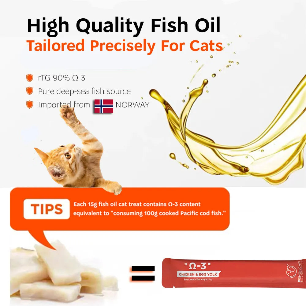 Ω-3 FISHOILCAT Cat Treat Monthly Pack (30 pcs)