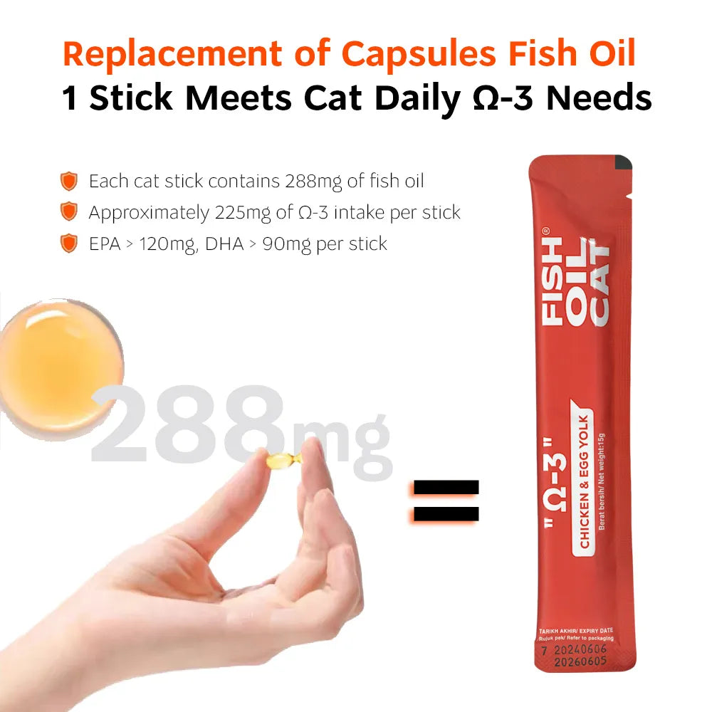 Ω-3 FISHOILCAT Cat Treat Monthly Pack (30 pcs)