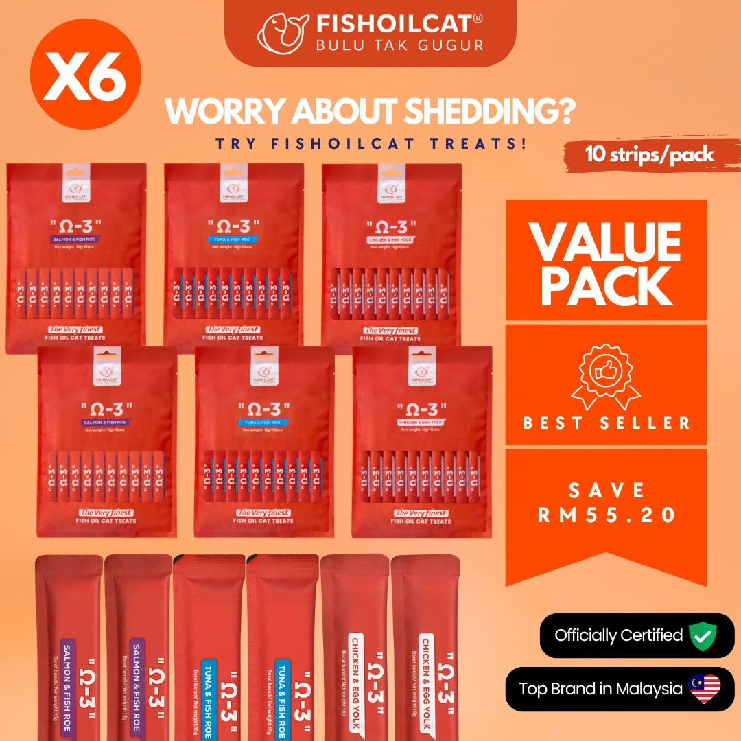 Ω-3 FISHOILCAT Cat Treat Value Pack (60 pcs)